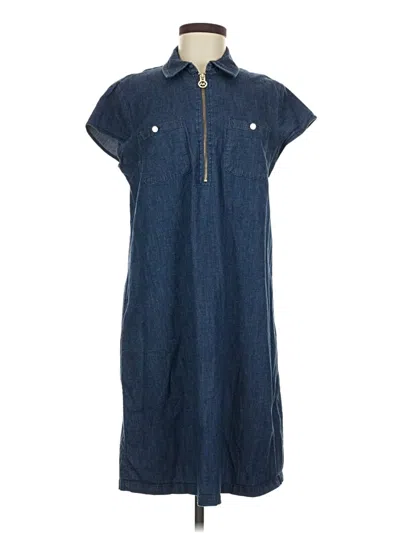 Pre-owned Ak Anne Klein Casual Dress In Blue
