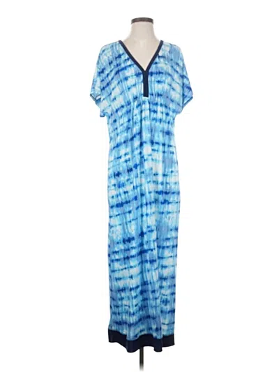 Pre-owned Ak Anne Klein Casual Dress In Blue