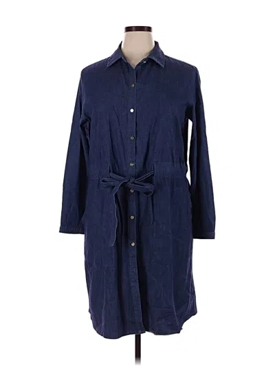 Pre-owned Ak Anne Klein Casual Dress In Blue