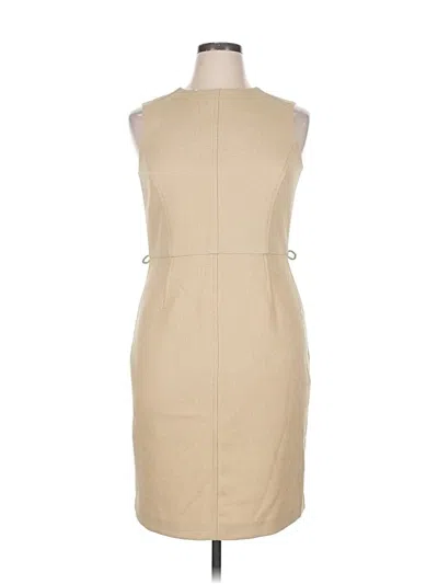 Pre-owned Ak Anne Klein Casual Dress In Brown