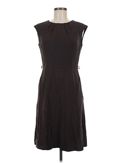 Pre-owned Ak Anne Klein Casual Dress In Brown