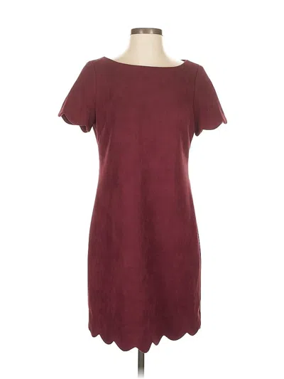 Pre-owned Ak Anne Klein Casual Dress In Burgundy