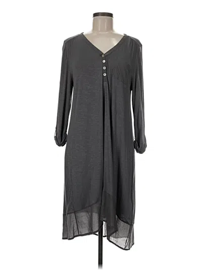 Pre-owned Ak Anne Klein Casual Dress In Gray