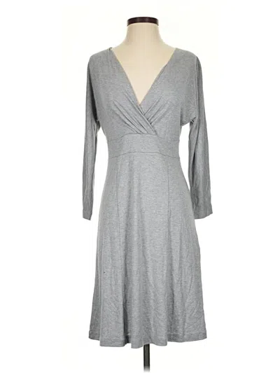 Pre-owned Ak Anne Klein Casual Dress In Gray