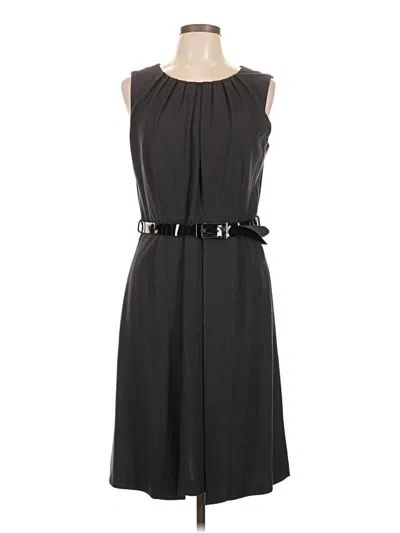 Pre-owned Ak Anne Klein Casual Dress In Gray