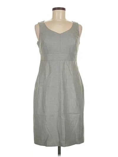 Pre-owned Ak Anne Klein Casual Dress In Gray