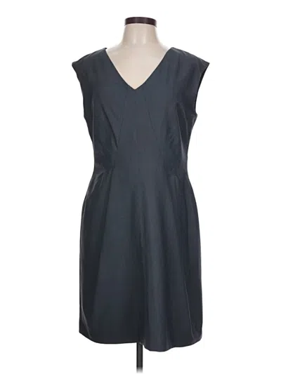 Pre-owned Ak Anne Klein Casual Dress In Gray