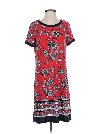 Pre-owned Ak Anne Klein Casual Dress In Red