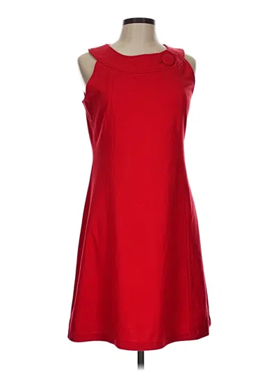 Pre-owned Ak Anne Klein Casual Dress In Red