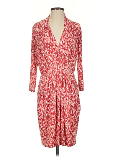 Pre-owned Ak Anne Klein Casual Dress In Red