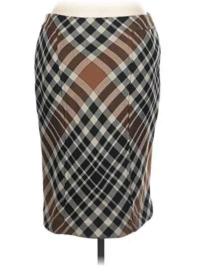 Pre-owned Ak Anne Klein Casual Skirt In Brown