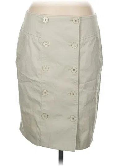 Pre-owned Ak Anne Klein Casual Skirt In Ivory