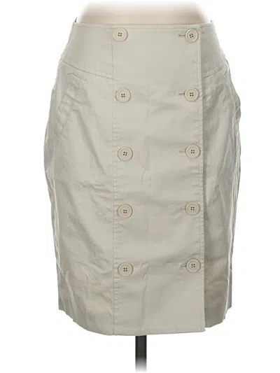 Pre-owned Ak Anne Klein Casual Skirt In Ivory