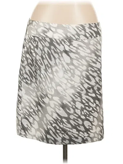 Pre-owned Ak Anne Klein Casual Skirt In Silver