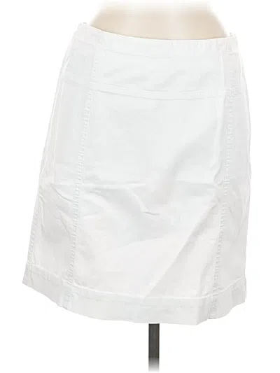 Pre-owned Ak Anne Klein Casual Skirt In White