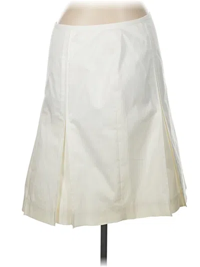 Pre-owned Ak Anne Klein Casual Skirt In White