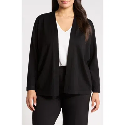 Ak Anne Klein Chatham Open Front Cardigan In Black
