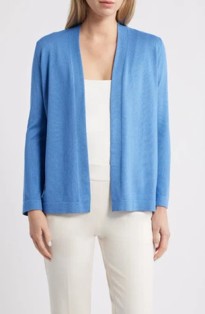 Ak Anne Klein Chatham Open Front Cardigan In Blue