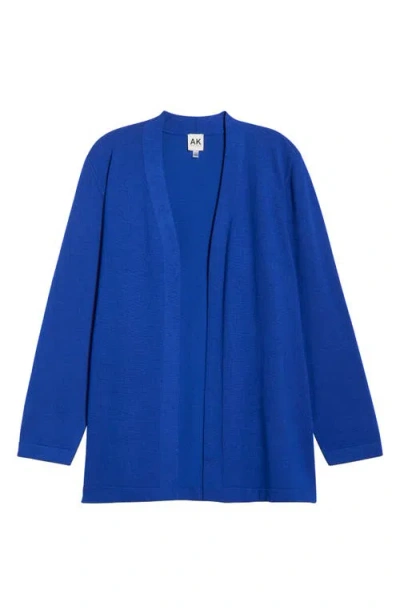 Ak Anne Klein Chatham Open Front Cardigan In Blue