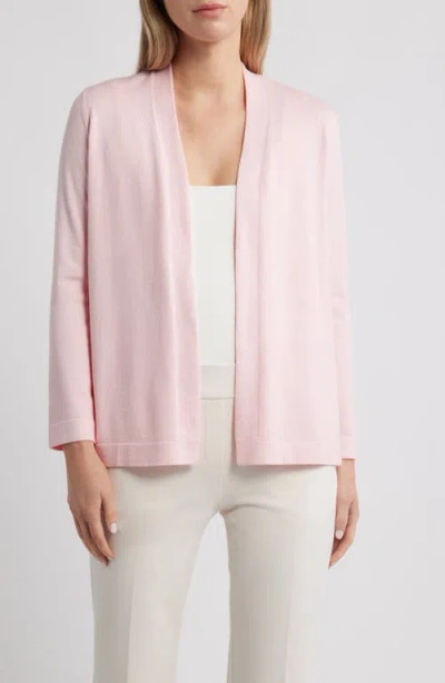 Ak Anne Klein Chatham Open Front Cardigan In Pink