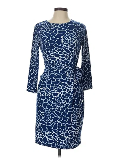 Pre-owned Ak Anne Klein Cocktail Dress In Blue