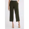 Ak Anne Klein Crinkle Ankle Wide Leg Pants In Green