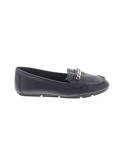 Pre-owned Ak Anne Klein Flats In Blue