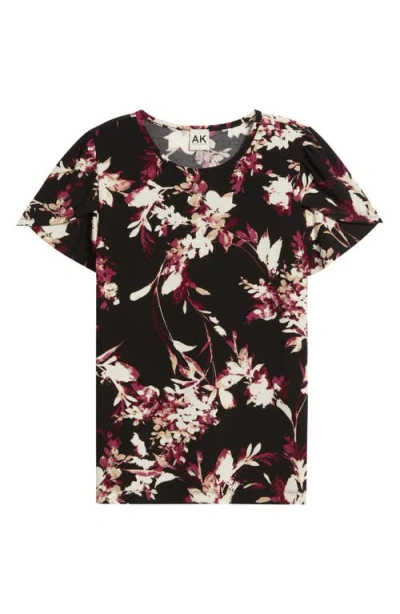 AK ANNE KLEIN AK ANNE KLEIN FLORAL TULIP SLEEVE TOP