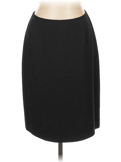 Pre-owned Ak Anne Klein Formal Skirt In Black
