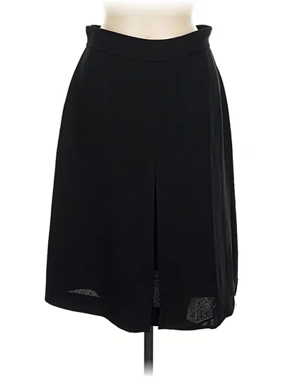 Pre-owned Ak Anne Klein Formal Skirt In Black