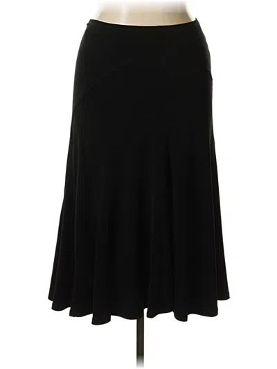 Pre-owned Ak Anne Klein Formal Skirt In Black