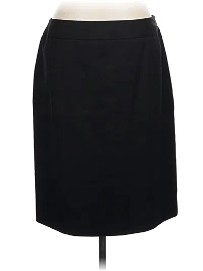 Pre-owned Ak Anne Klein Formal Skirt In Black