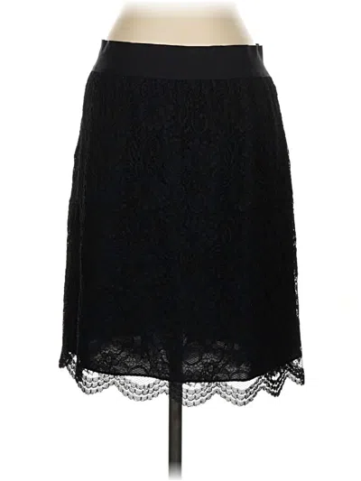 Pre-owned Ak Anne Klein Formal Skirt In Black