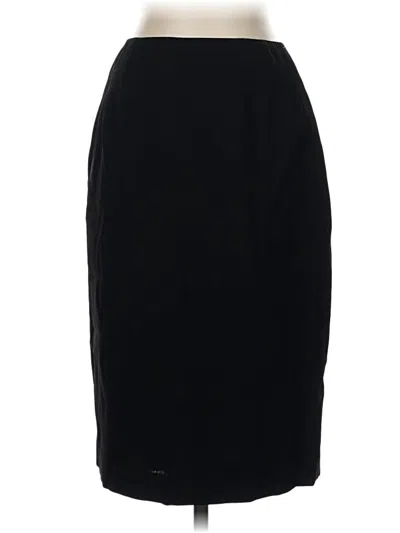 Pre-owned Ak Anne Klein Formal Skirt In Black