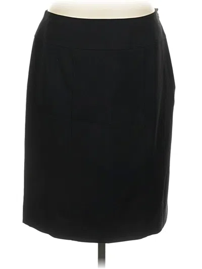 Pre-owned Ak Anne Klein Formal Skirt In Black