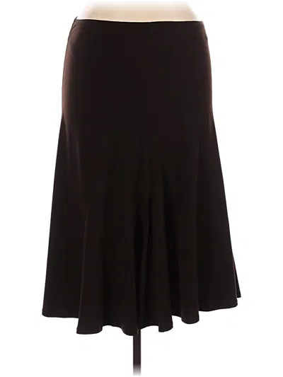 Pre-owned Ak Anne Klein Formal Skirt In Brown