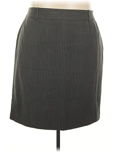 Pre-owned Ak Anne Klein Formal Skirt In Gray