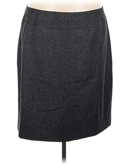 Pre-owned Ak Anne Klein Formal Skirt In Gray
