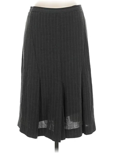 Pre-owned Ak Anne Klein Formal Skirt In Gray