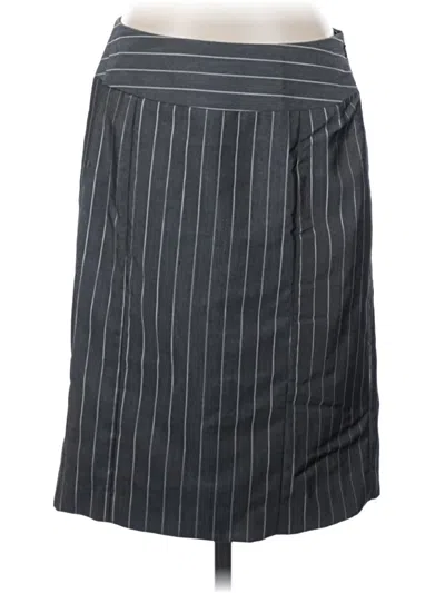 Pre-owned Ak Anne Klein Formal Skirt In Gray