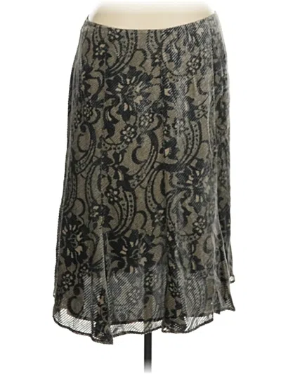Pre-owned Ak Anne Klein Formal Skirt In Gray
