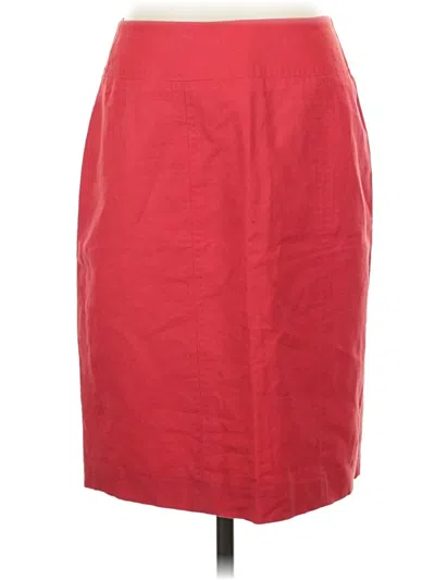 Pre-owned Ak Anne Klein Formal Skirt In Red
