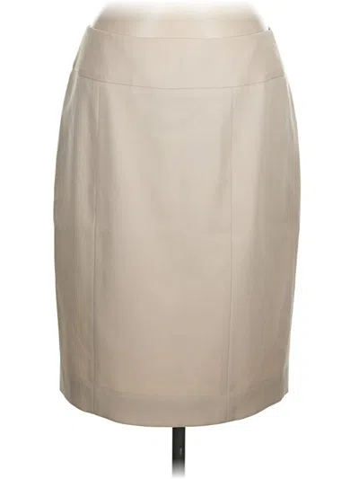 Pre-owned Ak Anne Klein Formal Skirt In Tan