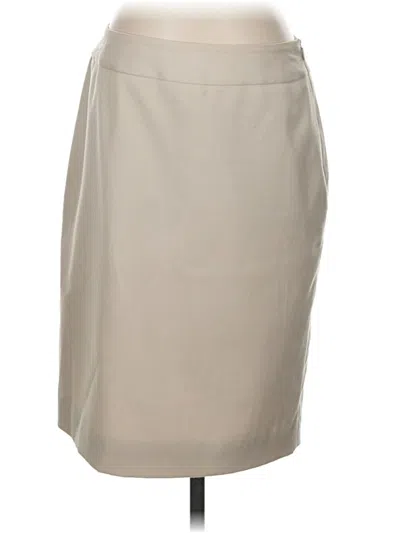 Pre-owned Ak Anne Klein Formal Skirt In Tan
