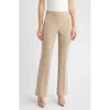 Ak Anne Klein High Waist Pull-on Pants In Neutral