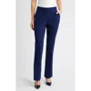 Ak Anne Klein High Waist Pull-on Pants In Blue