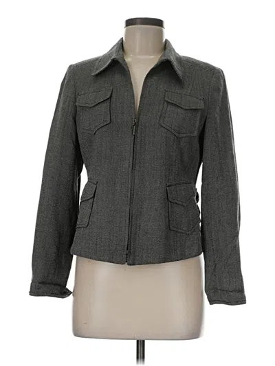 Pre-owned Ak Anne Klein Jacket In Gray