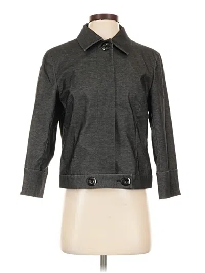 Pre-owned Ak Anne Klein Jacket In Gray