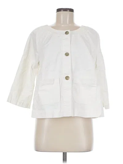 Pre-owned Ak Anne Klein Jacket In White