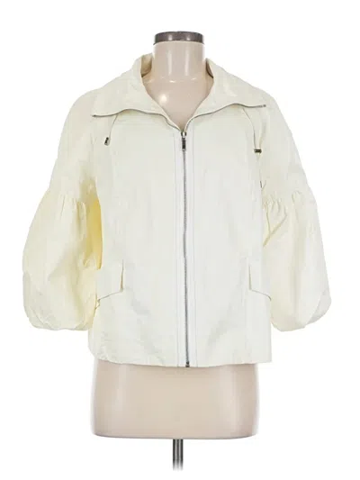 Pre-owned Ak Anne Klein Jacket In White